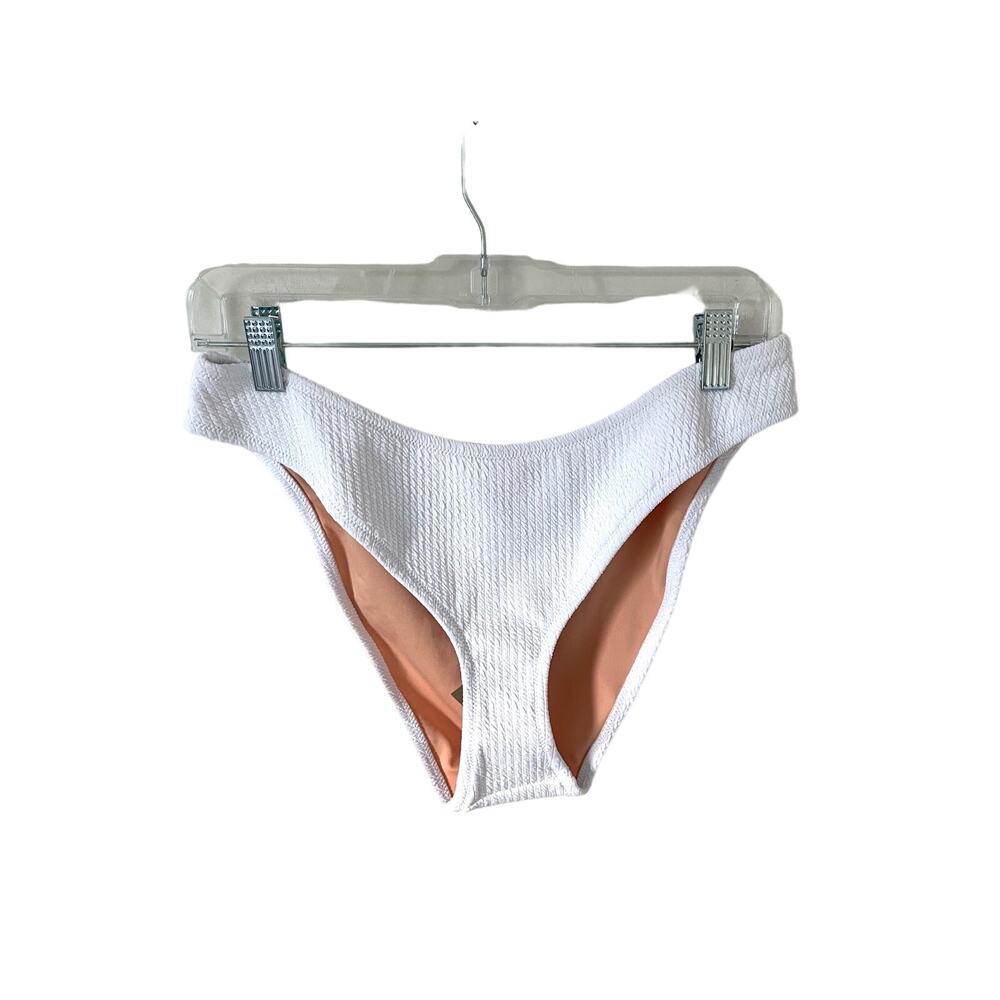 J. Crew Curve Bikini Bottom White Size Large NEW